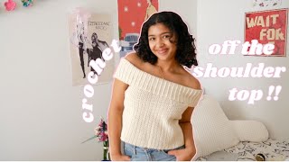 crochet off the shoulder top !