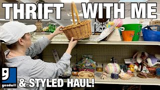 Awkward encounter! Goodwill Thrift Store Shopping• THRIFT HAUL • \u0026 Styling Thrift Store Finds •