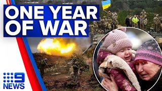 Ukraine remains resilient as Russian invasion marks anniversary | 9 News Australia