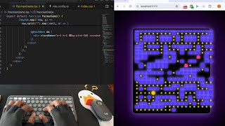 Asmr Programming - Coding a crazy pacman game - No talking