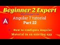 Angular material part 1 - How to configure Angular Material into an existing project
