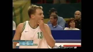 Sarunas Jasikevicius 2003 Eurobasket 1/4 Finals Lithuania - Serbia \u0026 Montenegro