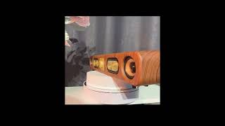 Retro Wood Grain Wireless Connection Speakers