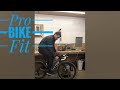 Road bike fit ideas concepts. Professional bike fitting bicycle.