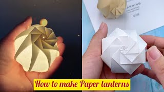 How to Make Folding Origami Paper Lanterns Chinese style #Him Craftal