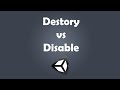 Destroying vs Disabling components in Unity