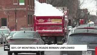 Majority of Montreal’s roads remain unplowed on Saturday