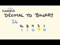 how to convert decimal to binary