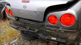 廃車の日産 R34スカイラインGT 4ドアセダン NISSAN SKYLINE GT Sedan Scrap car