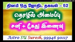 Job | சனி கேது இணைவு | #62 | Astro Suresh | Tamil Jothidam