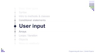 Learn Java: 9 User input