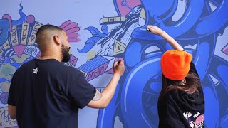 Painting EPIC mural in 24 HOURS (dream collab)