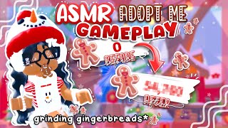 ASMR adopt me gameplay WINTERFEST EDITION - grinding gingerbread - :: ⋆｡‧˚ʚ dearly dea ɞ˚‧｡