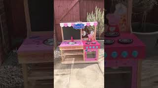 When the sun’s out so you build the Peppa Pig Mud Kitchen for your daughter!!!