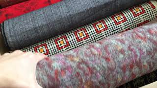 Unboxing kimono fabric bolts