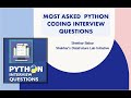 Python Coding Interview Question | Sort List Without using built in function [Frequently Asked]