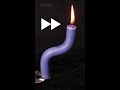 Time Lapse: Bent Candle burning down #shorts