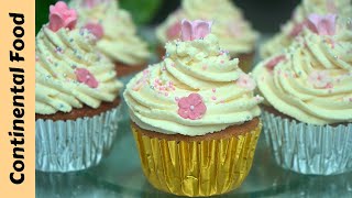 How to Get PERFECT VANILLA CUPCAKES Every Time | Classic Vanilla Cupcakes Recipe By Continental Food
