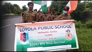 patriotism of Loyola public school #NCC #quit India Rally