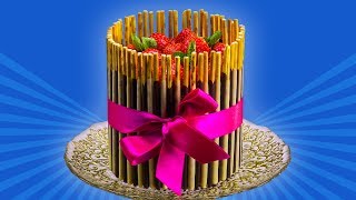 Pocky Stick Cake: A Cute Dessert With A Delicious Filling