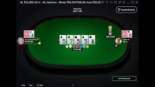 DavyJones922 vs. Clickr 50/100 Heads Up No Limit Hold'em Cards Up (50BB+ Pots)