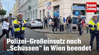 Frau schlug Alarm: Großeinsatz nach „Schüssen“ in Wien beendet | krone.tv NEWS
