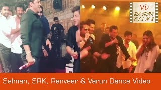 Salman & Shah Rukh's Amazing Dance With Ranveer, Varun At Sonam's Wedding Reception - Full Video