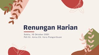 Renungan Harian - 16 Oktober 2021