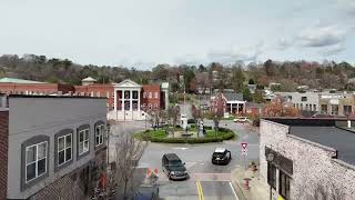 4K DRONE FLY OVER DOWNTOWN ELLIJAY GEORGIA 🍎