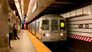 MTA New York City Subway: 96th Street-bound R46 (Q) Train at Lexington Avenue-63rd Street