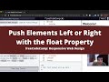 Push Elements Left or Right with the float Property (Applied Visual Design) freeCodeCamp tutorial