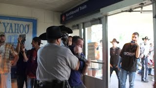 Calgary Transit Peace Officers shocking assault and theft caught on camera.