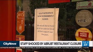 Abrupt restaurant closure stuns employees