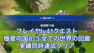 【ランモバ 】フレイヤlv41クエスト　極星の国8-3 実績同時達成クリア