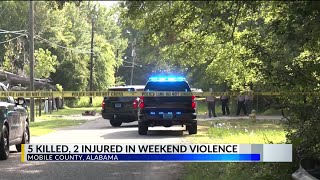 Deadly Sunday in Mobile County leaves 5 people dead
