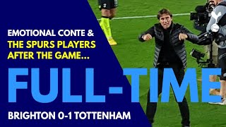EMOTIONAL ANTONIO CONTE AND THE SPURS PLAYERS AFTER THE GAME: Brighton 0-1 Tottenham