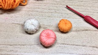 Crochet button tutorial - 5 minutes How to crochet button by yourself