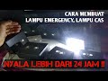 Membuat lampu emergency | lampu cas | lampu darurat | dari baterai bekas leptop.