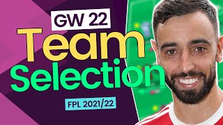 FPL Team Selection for Gameweek 22 | Fantasy Premier League 2021/22