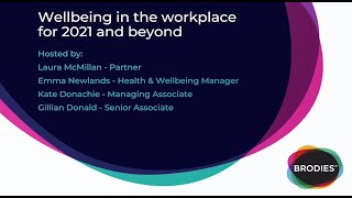 Wellbeing in the workplace for 2021 and beyond