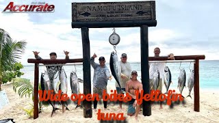 [AnglersOutfitter CH] Team Accurate top water light game for Yellowfin Tuna in Fiji island III.