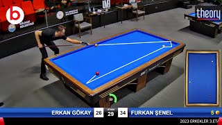 FURKAN ŞENEL vs ERKAN GÖKAY | FİNAL 1/4 | 3 Cushion Billiards TURKIYE Championship STAGE 3 ANKARA