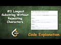 Longest Substring Without Repeating Characters | Live Coding with Explanation | Leetcode - 3