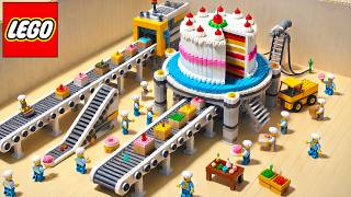 Lego Cake Factory - Stop Motion Cooking 🎂 Lego Auto Tech