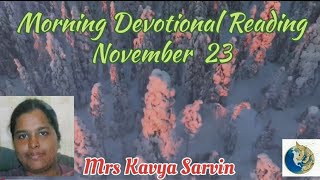 Sons and Daughters of God by EG White /Mrs Kavya Sarvin/Daily Devotional Kannada/ November 23, 2024