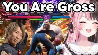 Hinano Can't Stop Laughing at Dogura's Silly Move in Street Fighter 6 😂【VSpo/Hinano】