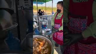 วันนึงต้ม 3 รอบ ก๋วยเตี๋ยวโครงไก่ #สตรีทฟู้ดไทย #thaifood #thaistreetfoods