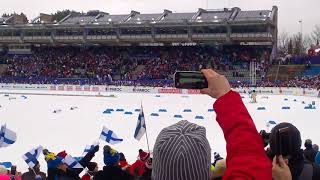 Iivo Niskanen saapuu maaliin Lahden MM-kisoissa 1.3.2017