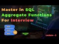 Master in SQL Aggregate Functions | SUM, COUNT, AVG, MAX, MIN | Interview Questions with Examples