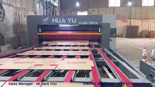 China corrugated carton boxes printer die cutter-slotter work at customer factory